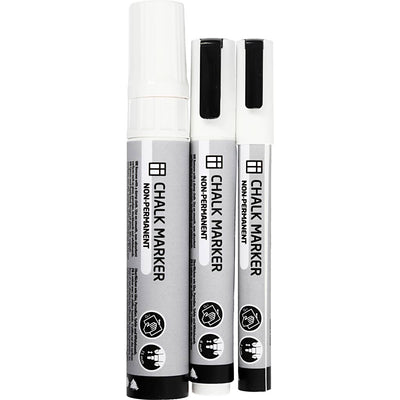 Creativ Company Chalkstifts White, 3st.