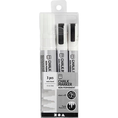 Creativ Company Chalkstifts White, 3st.