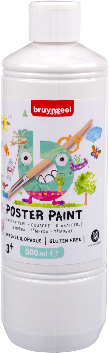 Bruynzeel • Gouache-Plakatfarbe 500 ml weiß