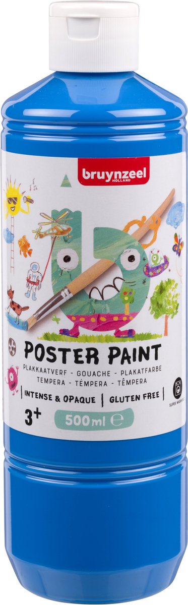 Bruynzeel • Gouache-Plakatfarbe 500 ml Hellblau