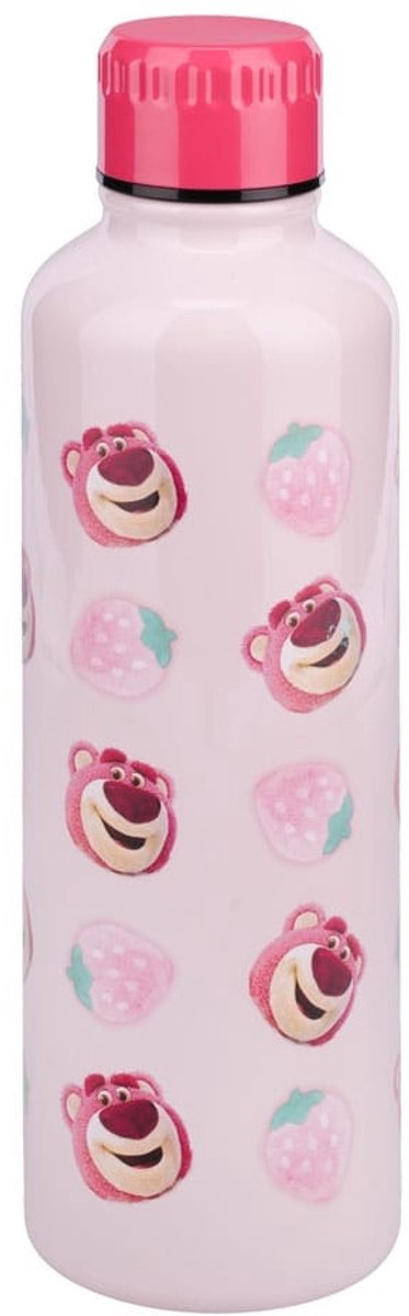 Paladone Loto Pinke Metall-Wasserflasche mit Schraubverschluss, wiederverwendbare Edelstahlflasche 500 ml, offiziell lizenziertes Disney Pixar Toy Story Merchandise für Kinder, Jugendliche und Erwachsene –