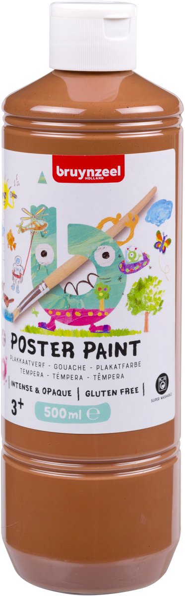 Bruynzeel • Gouache-Plakatfarbe 500 ml hellbraun