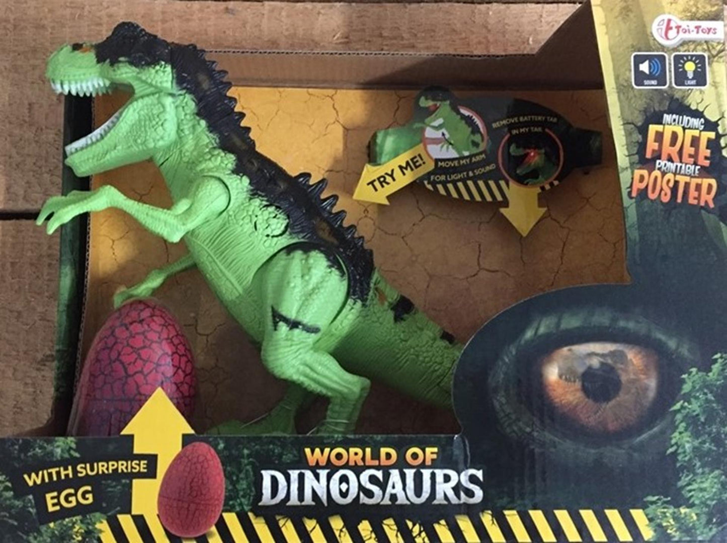 Welt der Dinosaurierwelt der Dinosaurier mit Klang und Eiergrün