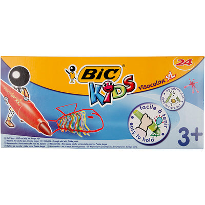 BIC Visa Farbfarbe, Linie Deich 3 mm, verschiedene Farben, 24 Stück 1 Box