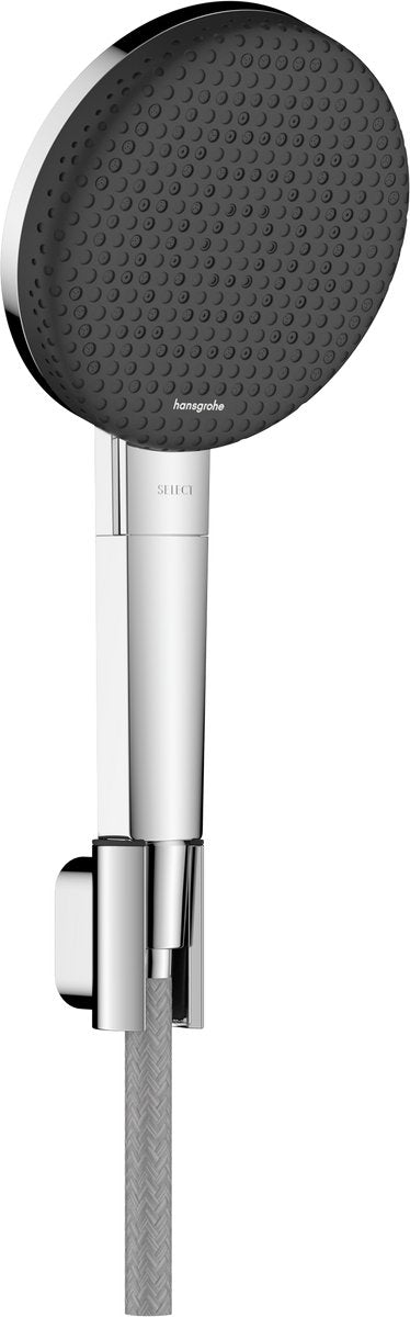 Hansgrohe Raindance Alive Select S – Duschset – Ecosmart Wassersparen – Select-Tastensteuerung – 125 mm Größe – 3 Strahlfunktionen – Chrom