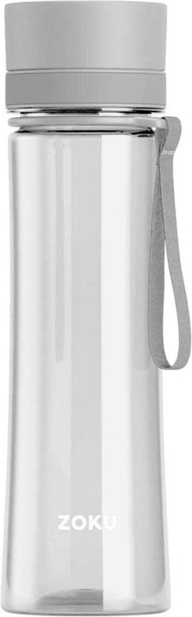 Zoku Trinkflasche, 0,6 l, Polypropylen-Silikon, BPA-frei, hellgrau |