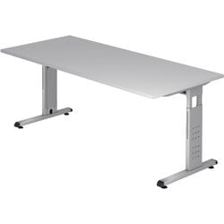 Bach Schreibtisch Hammerer Fox 19 5 180x80cm Melamin-Spanplatte grau