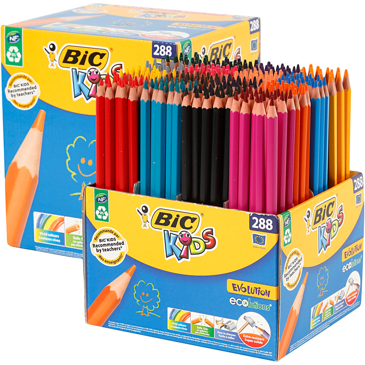 Https: www.cchobby.nl bic-evolution-colored-pencils-l-17-5-cm-fill-3-mm-various-colors-288-piece-1-box