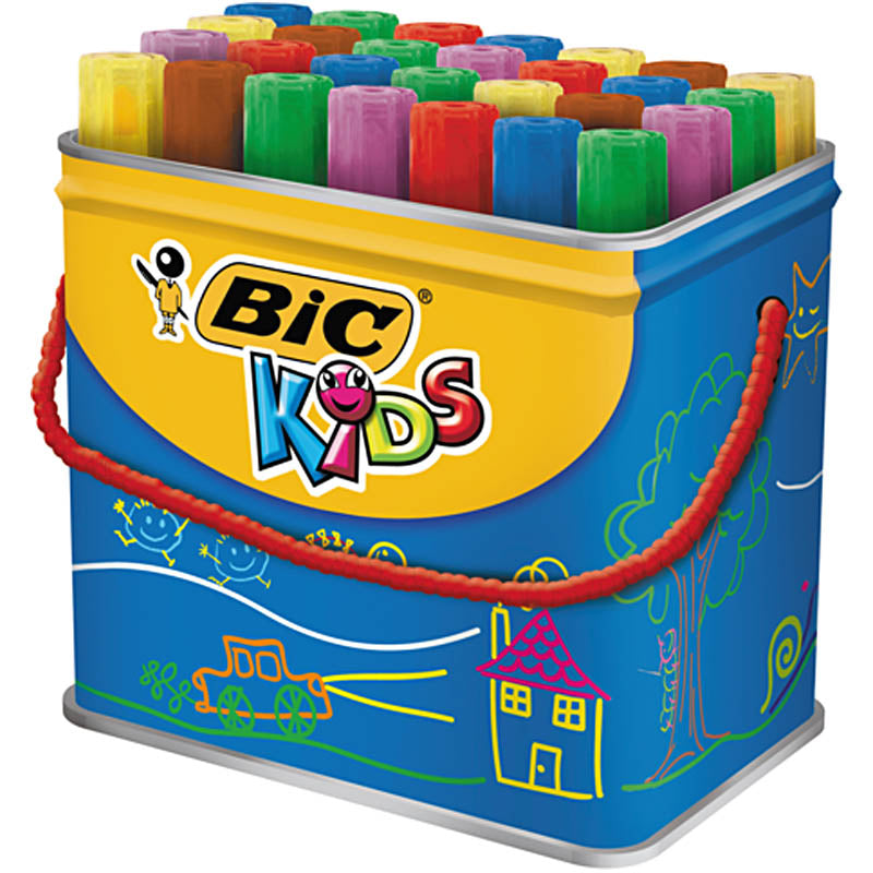 BIC Decoro Jumbo Marker, Liniendicke 4 mm, verschiedene Farben, 30 Stück 1 Box