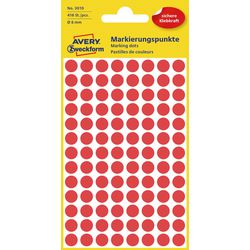 Markierungspunkte Avery 3010 rot 8 mm