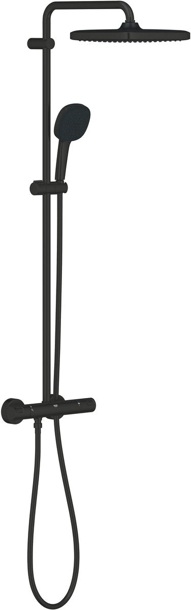 Grohe Quickfix Vitalio Comfort 250 Duschsystem – Wandmontage – wassersparend – mattschwarz