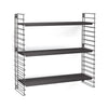 Tomado Bücherregal Retro Schwarz 70x21x68cm