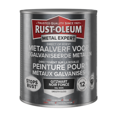 Rust-Oleum 1071712 – Metallfarbe galv.metal-750mlral9005 | 1 Stk