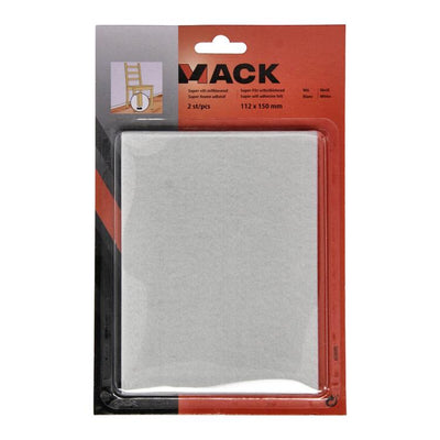 Mack 1069039 - Superfilz selbstklebend weiß 112 x 150 mm 2 Stück | 12 Stück