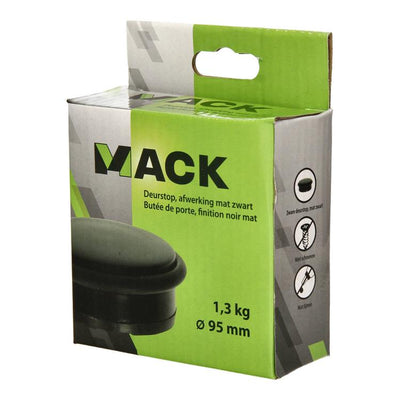 Mack 1069043 - schwerer Türstopper schwarz 1,3 kg ø 95 mm Höhe 35 mm | 6 Stück
