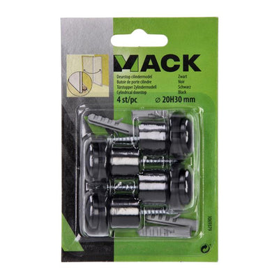 Mack 1069379 - Türstoppzylinder Modell schwarz ø 20h30 mm 4 Stück Stk | 6 Stück