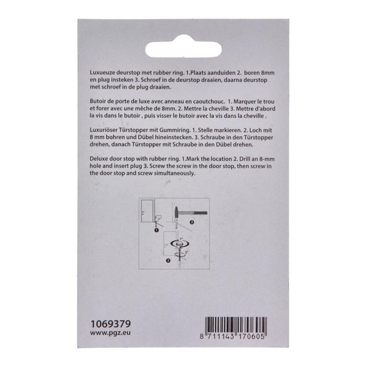 Mack 1069379 - Türstoppzylinder Modell schwarz ø 20h30 mm 4 Stück Stk | 6 Stück