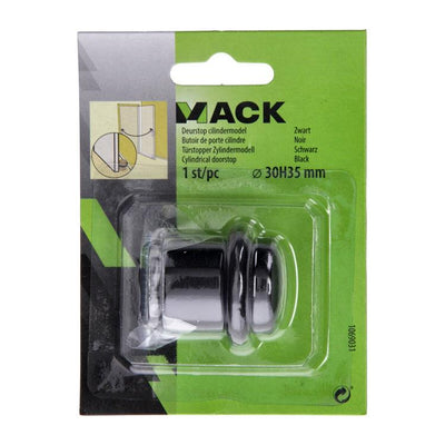 Mack 1069031 - Türstoppzylinder Modell schwarz ø 30h35 mm 1 St. Stk. | 6 Stück