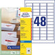 Adressetiketten Avery J4791-25 Laserweiß