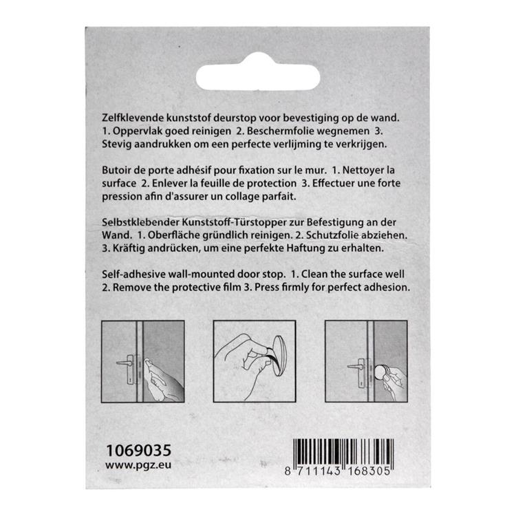 Mack 1069035 - Türstopper selbstklebend schwarz ø 40 mm 2 Stück | 6 Stück