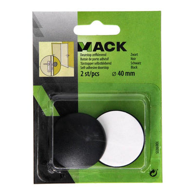 Mack 1069035 - Türstopper selbstklebend schwarz ø 40 mm 2 Stück | 6 Stück