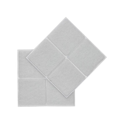 Mack 1069038 - Superfilz selbstklebend weiß 34 x 34 mm 8 Stück | 12 Stück