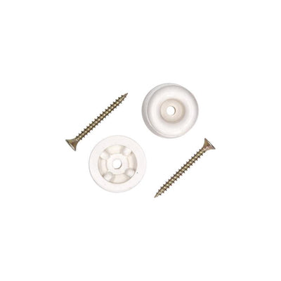 Mack 1069046 - Türstoppergummi + Schraube weiß 30 x 35 mm 2 Stück | 6 Stück