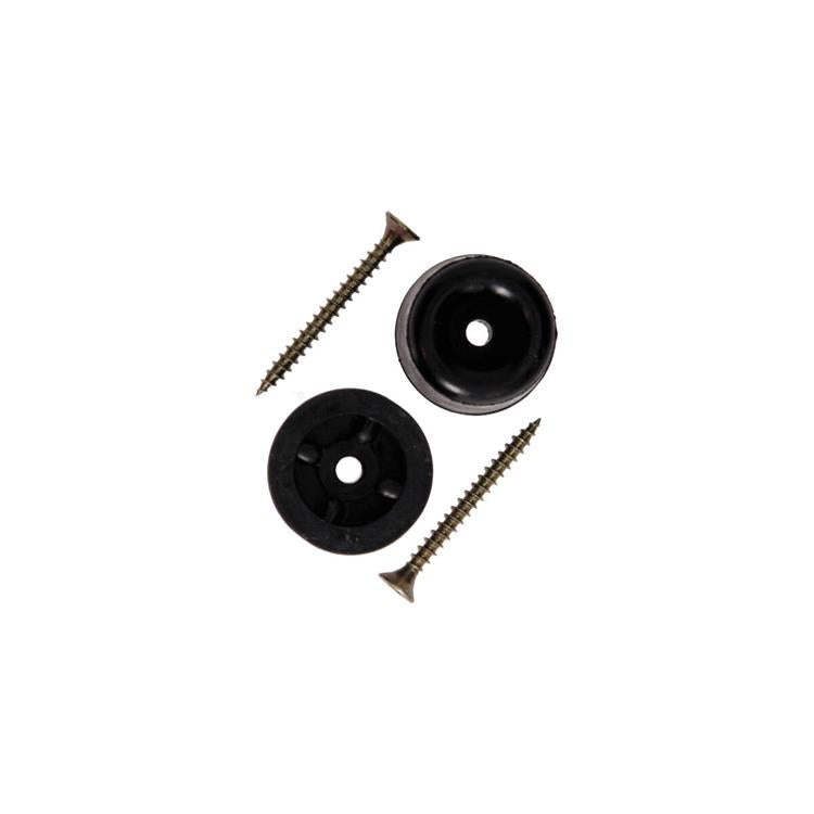 Mack 1069023 - Türstoppergummi + Schraube schwarz 30 x 35 mm 2 Stück | 6 Stück