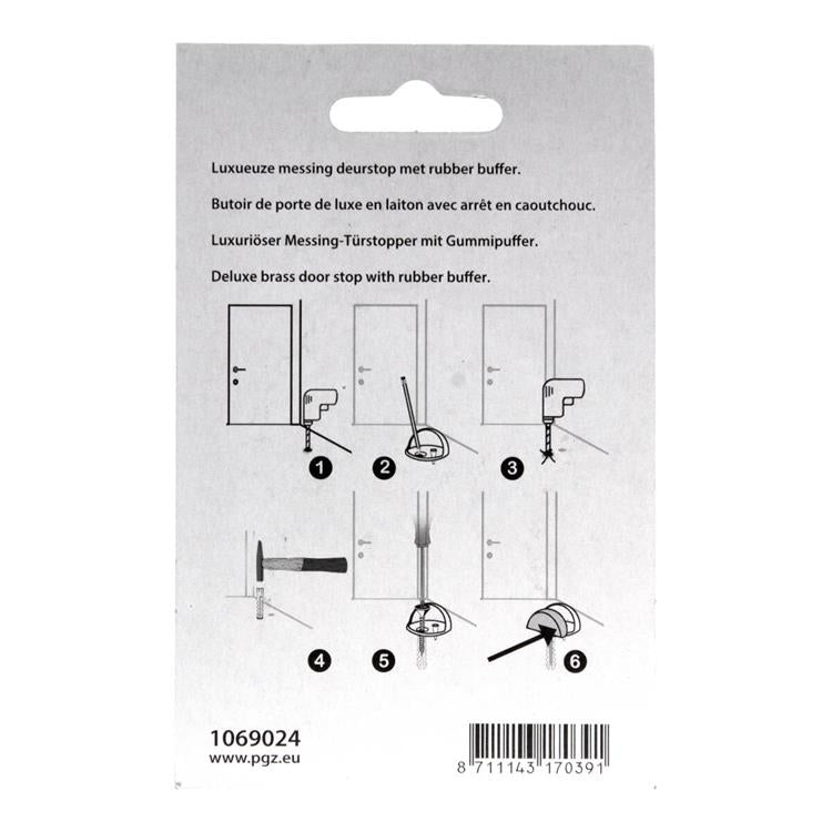 Mack 1069024 - Halbmond-Türstopper schwarz ø 44 mm 1 St. Stk. | 6 Stück