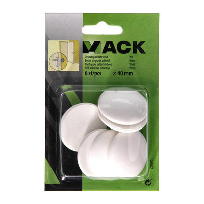 Mack 1069027 - Türstopper selbstklebend weiß ø 40 mm 6 Stück | 6 Stück