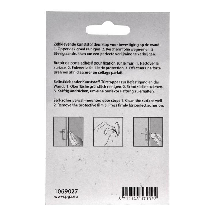 Mack 1069027 - Türstopper selbstklebend weiß ø 40 mm 6 Stück | 6 Stück