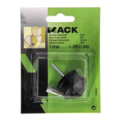 Mack 1069032 - Türstoppzylinder Modell schwarz ø 30h25 mm 1 Stk Stk | 6 Stück