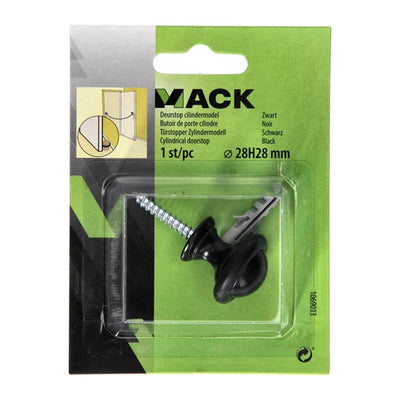 Mack 1069033 - Türstoppzylinder Modell schwarz ø 28h28 mm 1 Stk. | 6 Stück