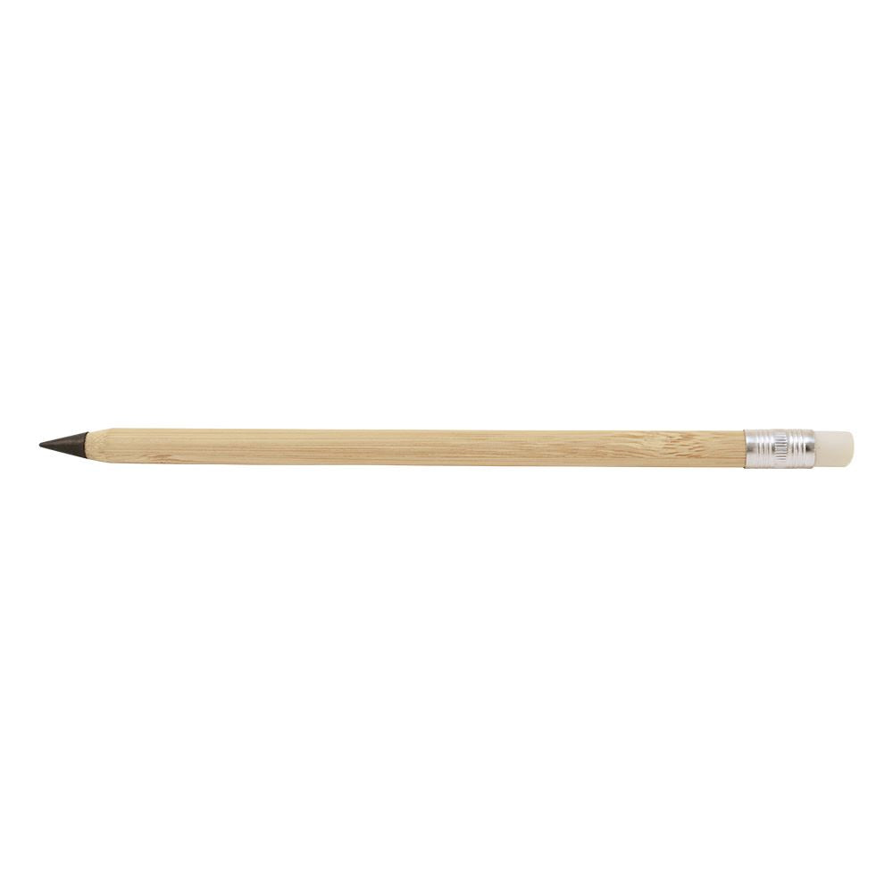 Bambusstift endlos, rund mit Radiergummi.