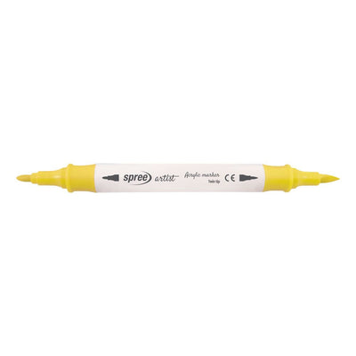 12 Acryl-Double-Top-Marker mit weichem Pinsel