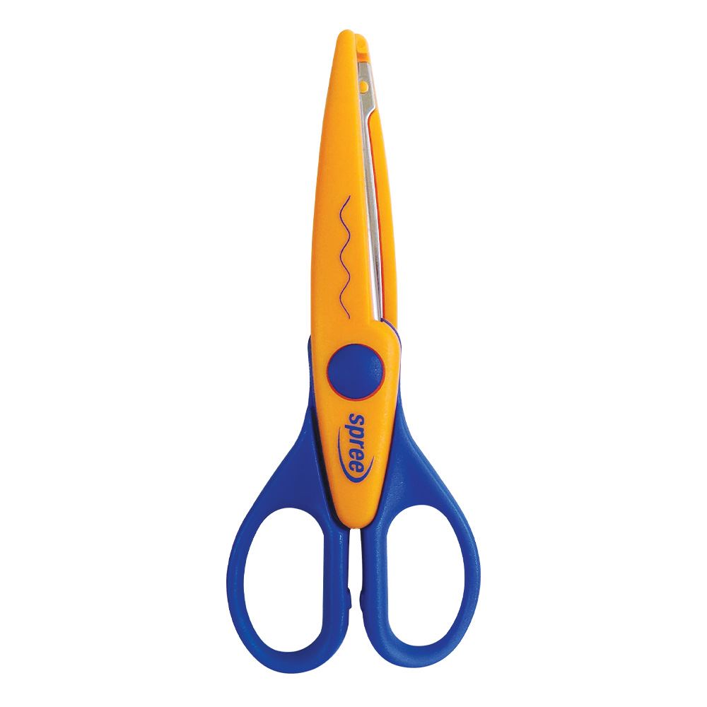 Zickzack-Kinderschere 15,5 cm. 4 Farben.