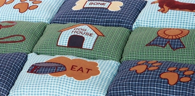 Trixie Dog Cushion Patchwork Blaugrün