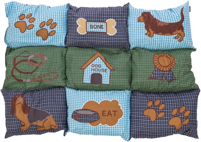 Trixie Dog Cushion Patchwork Blaugrün