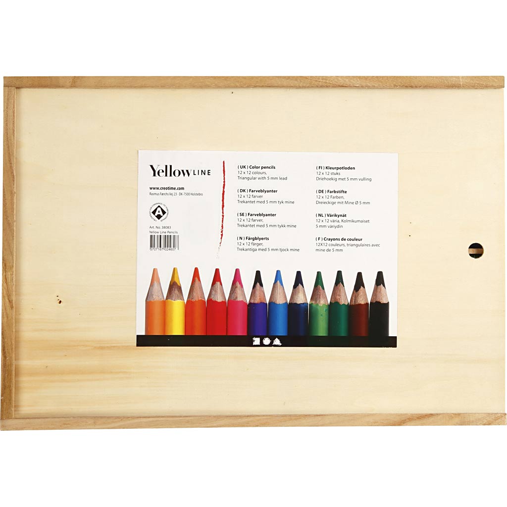 Creativ Company farbige Stifte, Füllung 5 mm, Jumbo, verschiedene Farben, 144 Stück 1 Box