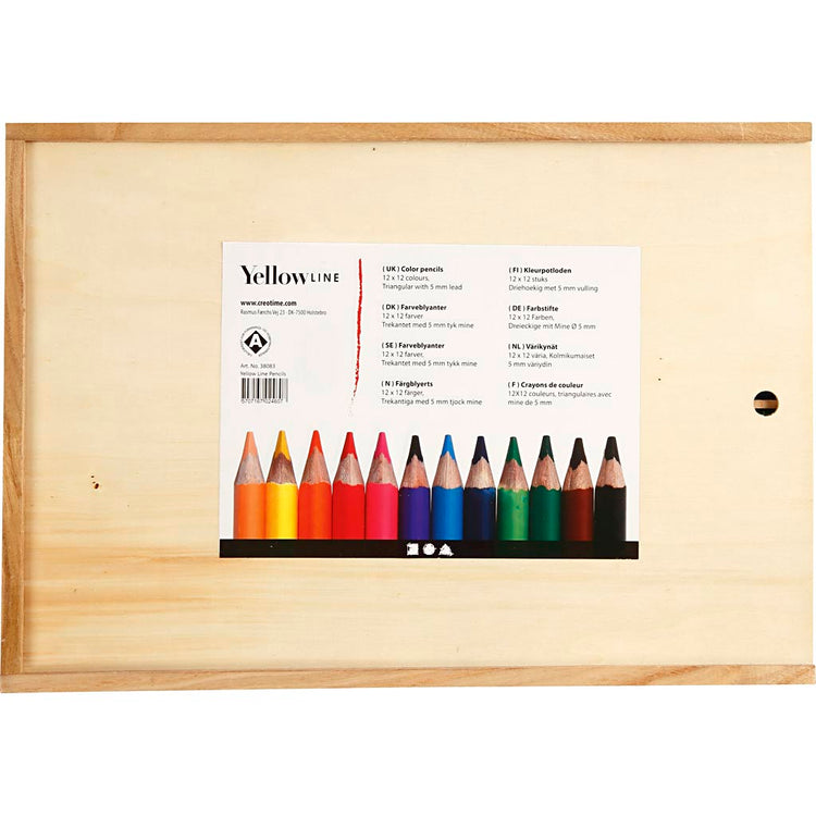 Creativ Company farbige Stifte, Füllung 5 mm, Jumbo, verschiedene Farben, 144 Stück 1 Box