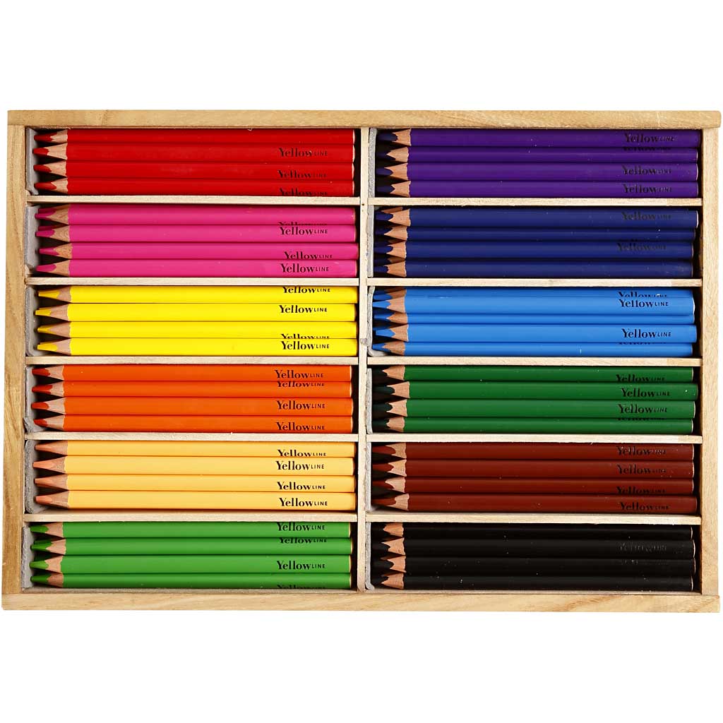 Creativ Company farbige Stifte, Füllung 5 mm, Jumbo, verschiedene Farben, 144 Stück 1 Box