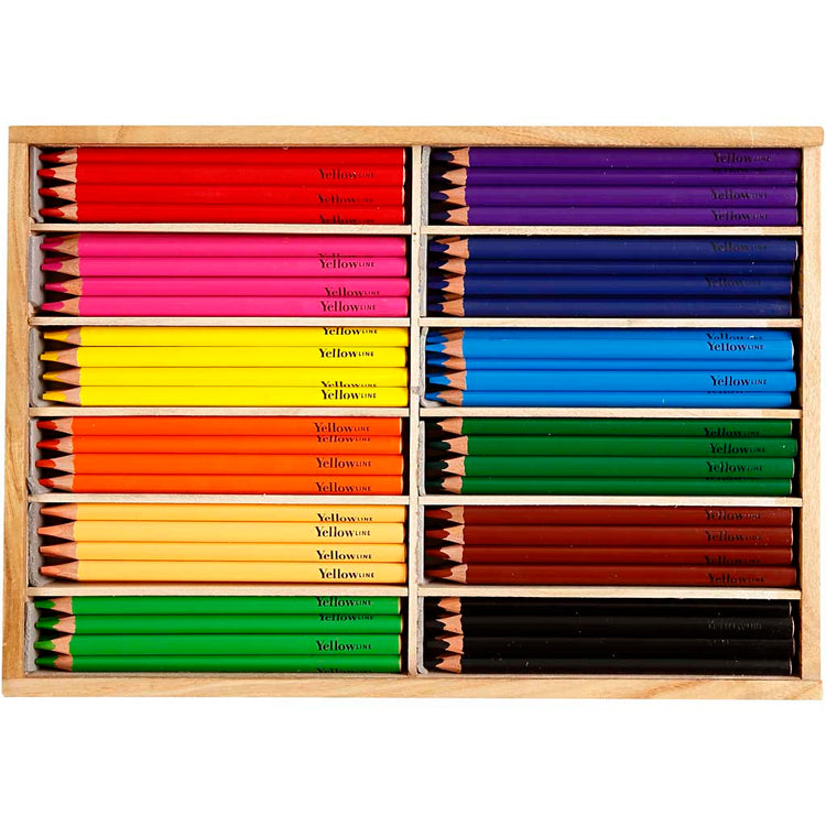 Creativ Company farbige Stifte, Füllung 5 mm, Jumbo, verschiedene Farben, 144 Stück 1 Box