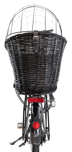 Trixie Fahrradkorb mit Drahtkuppel auf der Rückseite schwarz