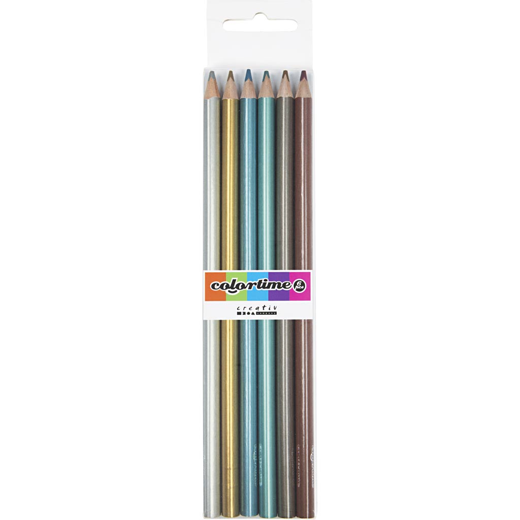 Dreiecksfarbene Bleistifte - Metallic, 6st.