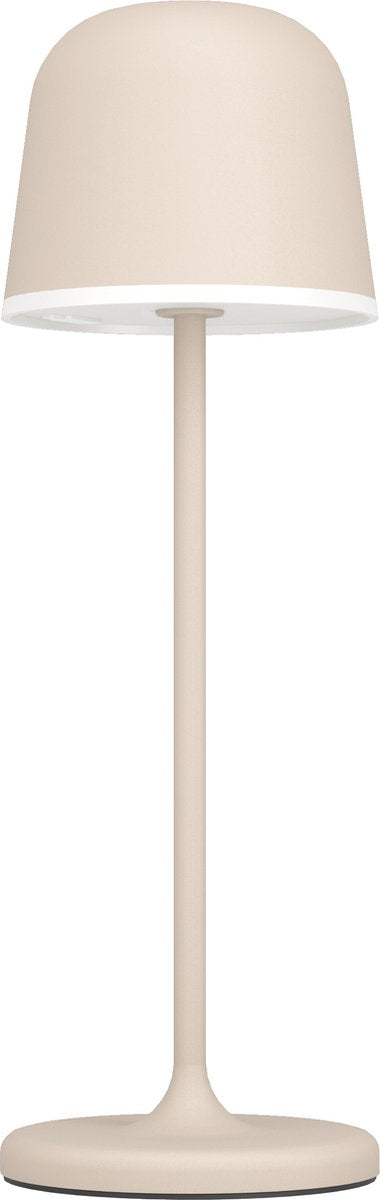 Eglo Maniera Tischleuchte – Touchdimmer – 34 cm – wiederaufladbar (bis zu 38 Stunden Licht) – Aluminium – Sandfarbe Weiß – kabellos – drinnen und draußen