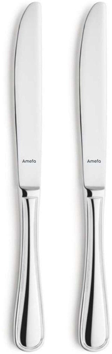 Amefa Haydn – 2-teiliges Dessertmesser-Set – Hochglanz – silberfarben