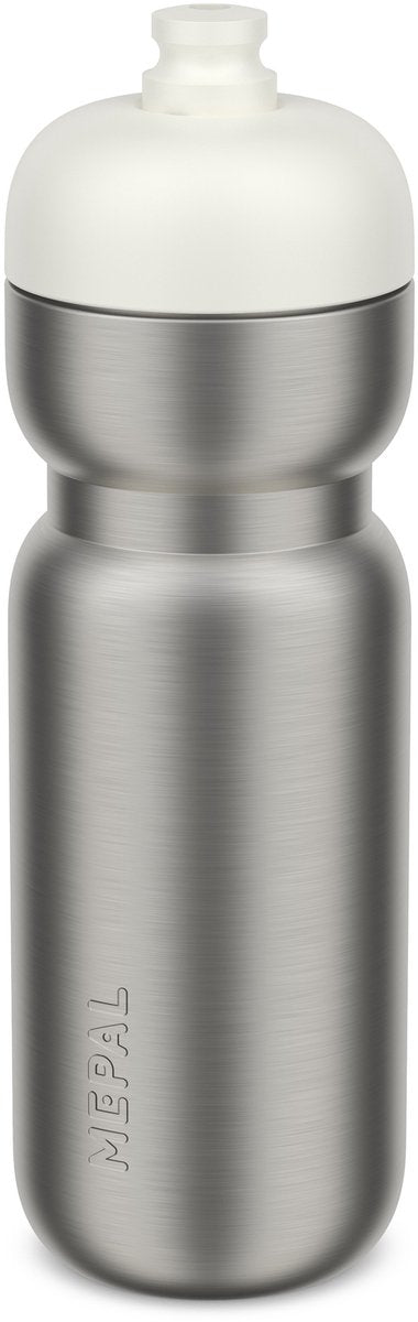 Mepal Edelstahl-Pull-Sportflasche – 800 ml – Packung. Öffnen und trinken – leichter Edelstahl – spülmaschinenfest – Trinkflaschen – Keramik weiß