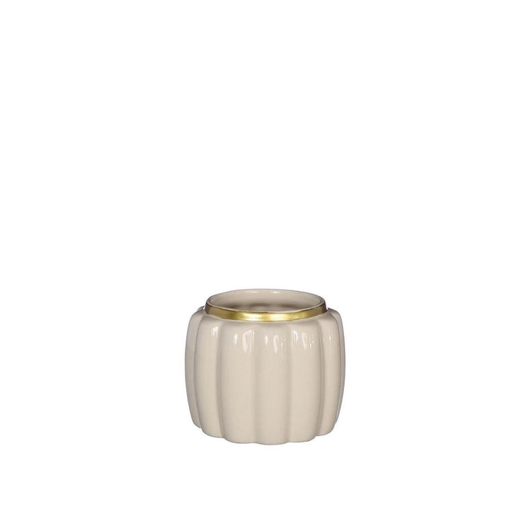 Ideen 4 Jahreszeiten Blumentopf-Pouffe Creme ø9,5xh7,6cm