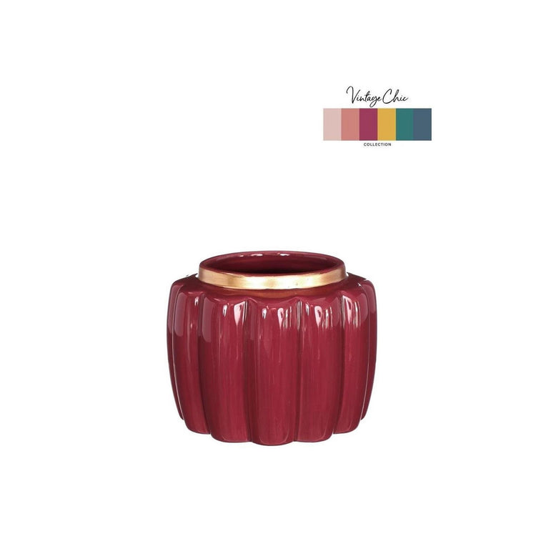 Ideen 4 Jahreszeiten Blumentopf Pouff Kirsche ø9,5xh7,6cm