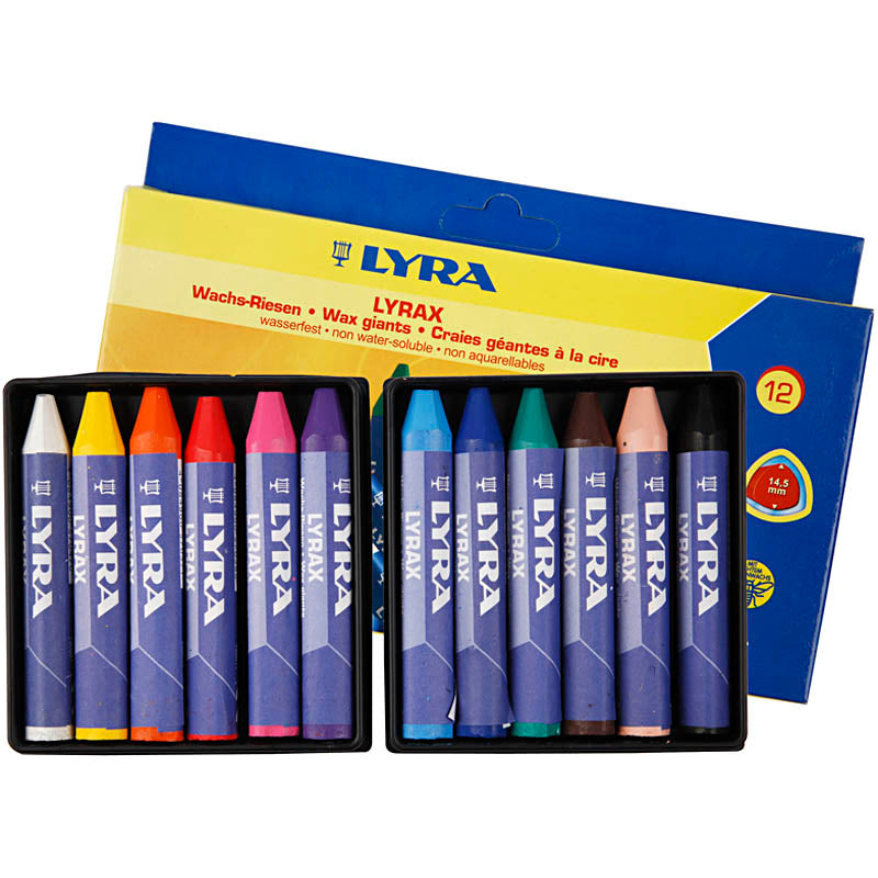 Lyra Waskrijt, L: 9 cm, Dicke 15 mm, 12 Stück 1 Box